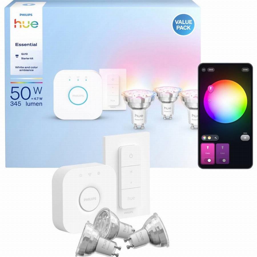 Philips Hue LED-lamp, LED-dimmer 929004235709 Energielabel: F (A - G) Hue Essential WACA Warmwit tot koudwit