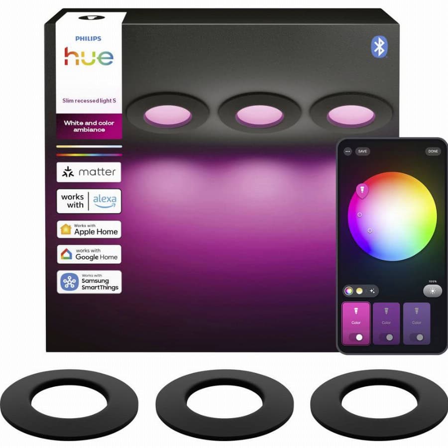 Philips Hue Hue LED-inbouwlamp 8721103109293 3er-Pack LED vast ingebouwd 0.5 W Warmwit tot koudwit
