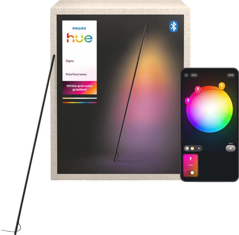 Philips Hue Signe Tube Vloerlamp Zwart