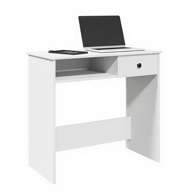 vidaXL Bureau - Behandeld hout, Wit, 80 x 40 x 75 cm