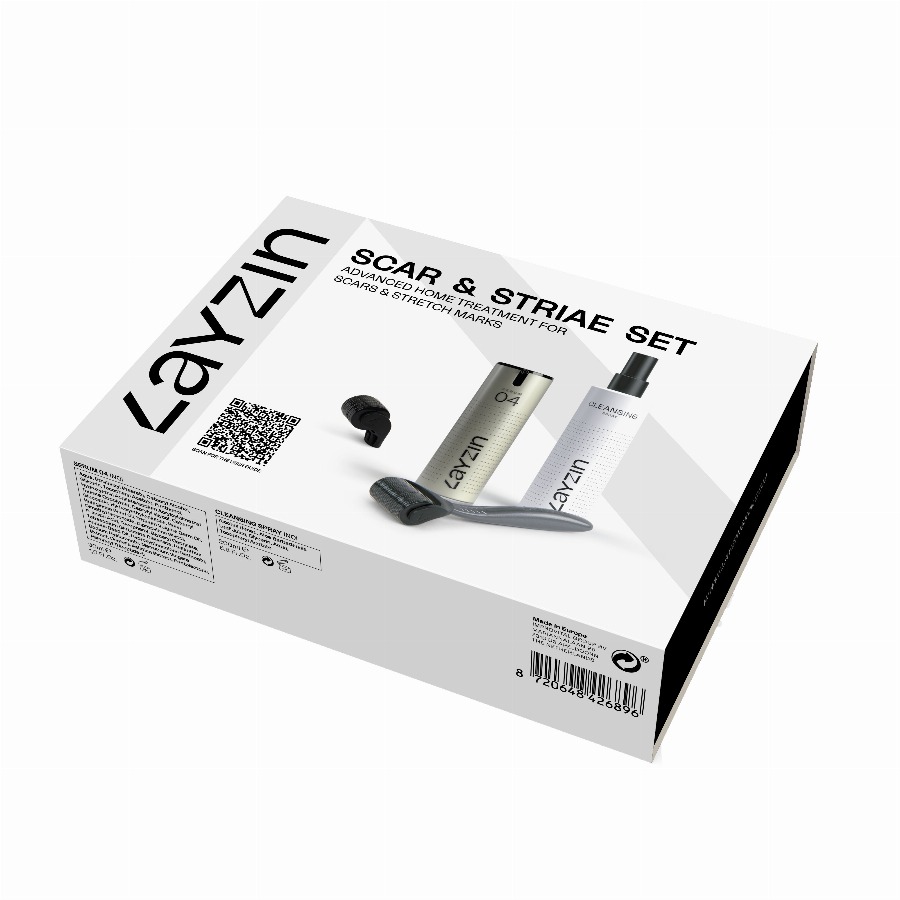 LAYZIN Littekens & Striae Body Microneedling Set – voor lichaamslittekens en striae 230 Serum