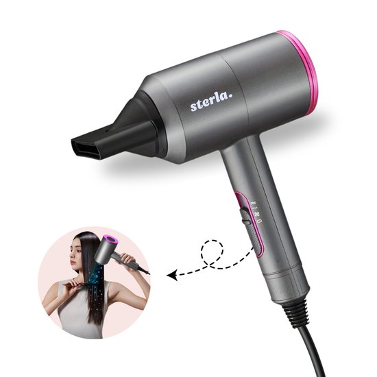 Premium Haarföhn met Diffuser en Ionentechnologie – 2000W Krachtige Motor Haardroger - Lichtgewicht, Compact Design Haar Fohn - Voor Krullen en Stijl
