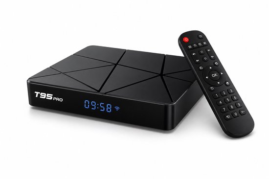 Jurrys Tv-box - Mediaspeler - Streaming box - Mediastreamer - 4GB - Android - Supersnel - Plug&play - Zwart -