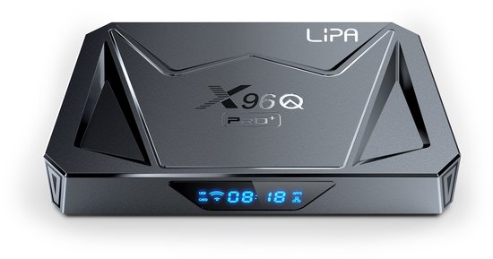 Lipa X96Q Android Tv Box 4-64 GB Android 14 - Mediaplayer voor tv - media streamer - Tv box Android - 1000M LAN en Wifi - 8K decoder - Apps via Playstore en internet - Dolby geluid…