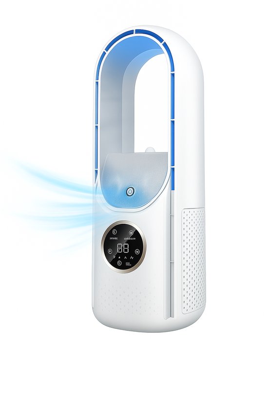 Vertylo® Mini airco – 4-in-1 Koeler met Bevochtiger, Ventilator & Nachtlampje - Incl. NL Handleiding – Koelventilator – 3 windsnelheden – Voor Thuis en Kantoor - Kabel meegeleverd