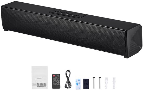 Compacte 17-Inch Soundbar voor Smart TV, 2.0-Kanaals TV-Luidsprekers met Bluetooth- En AUX-Connectiviteit, Afstandsbediening, Eenvoudige Installatie, 80 W Surround-Audiosysteem voo…