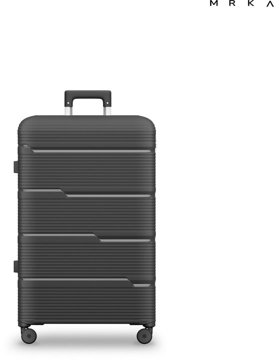 MRKA® Milano - Reiskoffer Large (L) - Midnight - Koffers - Koffer - Koffer Groot - Koffer Ruimbagage - Grote Koffer - Koffer 20 KG - Suitcase - Valies - Polypropyleen Koffer - Lich…
