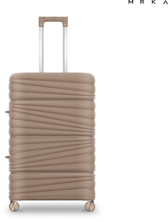 MRKA® Santiago - Reiskoffer Handbagage (S) - Taupe - Handbagage Koffer - Kleine Koffer - Koffers - Koffer - Koffer 10 KG - Koffer Klein - Suitcase - Valies - Cabin Size - TSA Slot…