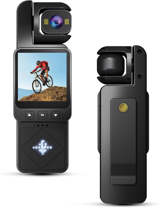 360° Mini Action Cam - WIFI-camera - 1080p draagbare actiecamera's - bodycam - lichaamscamera - Motorfiets actiecamera - actioncam voor avontuur - Geschikt voor vloggen, sport en o…
