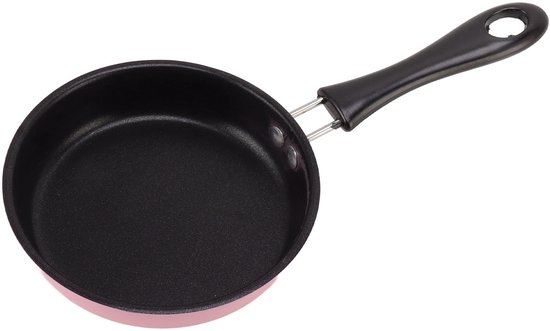 Anti-aanbak Mini Koekenpan 12cm – Kleine Eierpan & Omelet Pan met Hittebestendig Handvat – Geschikt voor Gasfornuis en Inductie – Rond Bakpannetje voor Eén Persoon