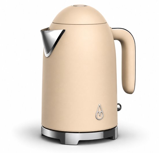 Motivai Waterkoker – 1.7L – 2200W – BPA-vrij & PFAS-vrij RVS – Retro – Matte Beige