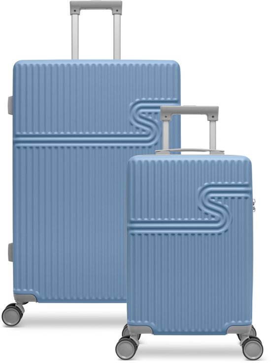 BHPPY Kofferset 2 delig - Handbagage koffer 28L - Reiskoffer 86L - TSA slot - Signature kofferset Glacier Lake