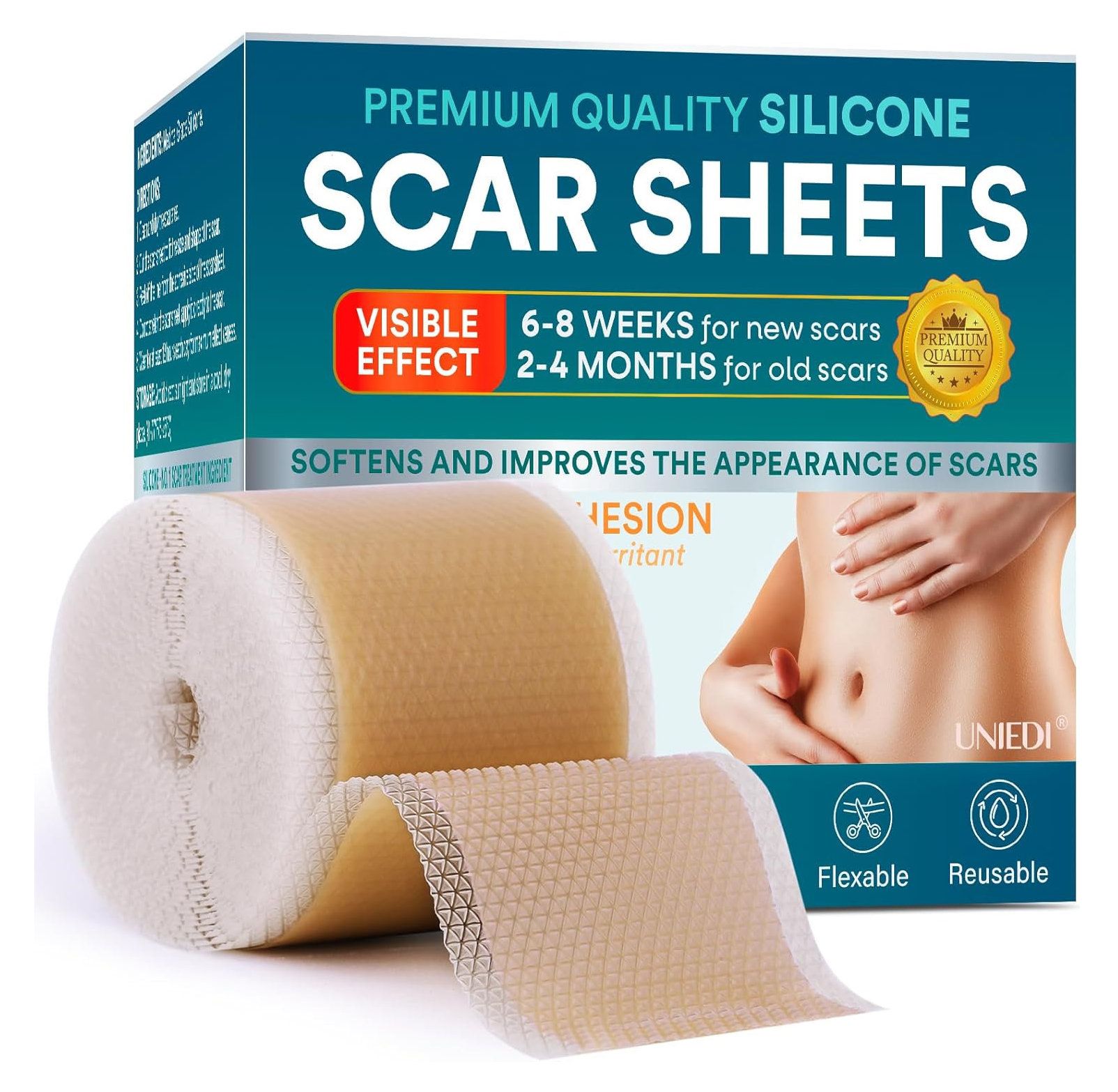 UNIEDI Silicone Scar Sheets 300 Pleister