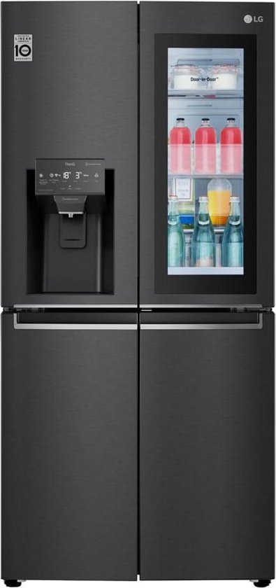 LG GMX844MCBF Amerikaanse koelkast met InstaView™ Door-in-Door™ - Smal design - 508L inhoud - DoorCooling+™ - Water- en ijsdispenser met UVnano™ - Inverter Linear Compressor