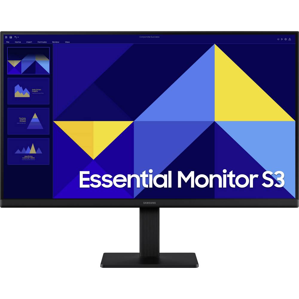 Samsung Essential Monitor S3 LS24D304GAU LED-monitor Energielabel E (A – G) 61 cm (24 inch) 1920 x 1080 Pixel 16:9 5 ms HDMI, VGA IPS LED