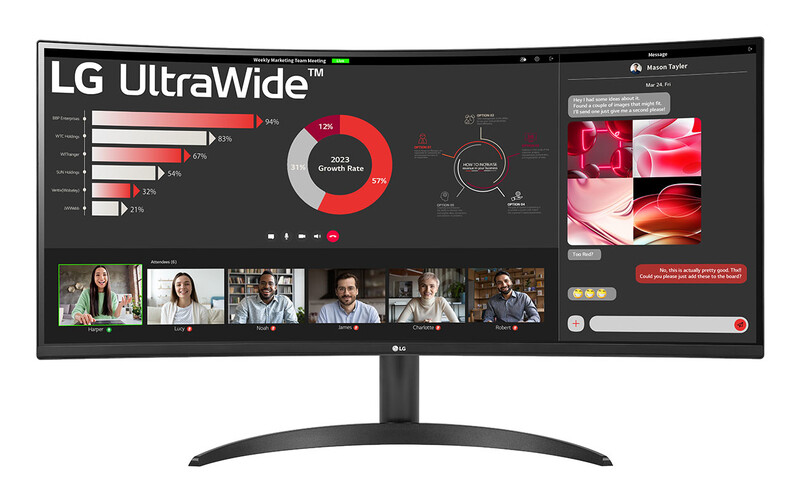 LG 34WR50QK-B - QHD Curved Ultrawide Monitor - 100hz - 34 inch