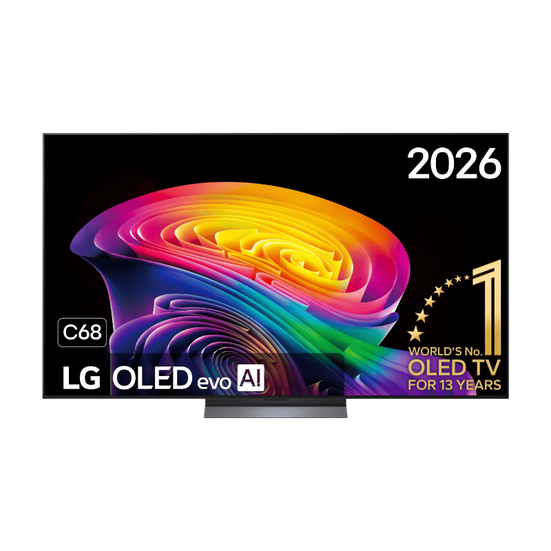 LG OLED55C68LA 55 inch OLED evo AI C6 4K Smart TV, α11 AI Processor 4K Gen3, 120 Hz Native, VRR tot 165 Hz, Dolby Vision, Dolby Atmos, webOS 26, G-SYNC Compatibel, FreeSync Premium…