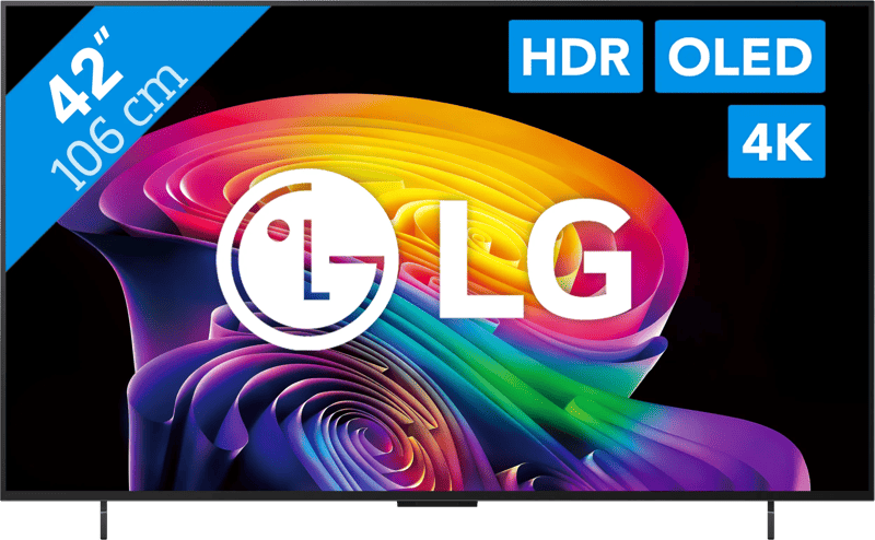 LG OLED42C68LA 42 inch 4K Ultra HD OLED Smart TV, Dolby Vision, HDR10, Dolby Atmos, HDMI 2.1, AMD FreeSync, webOS, Wi-Fi, Zwart
