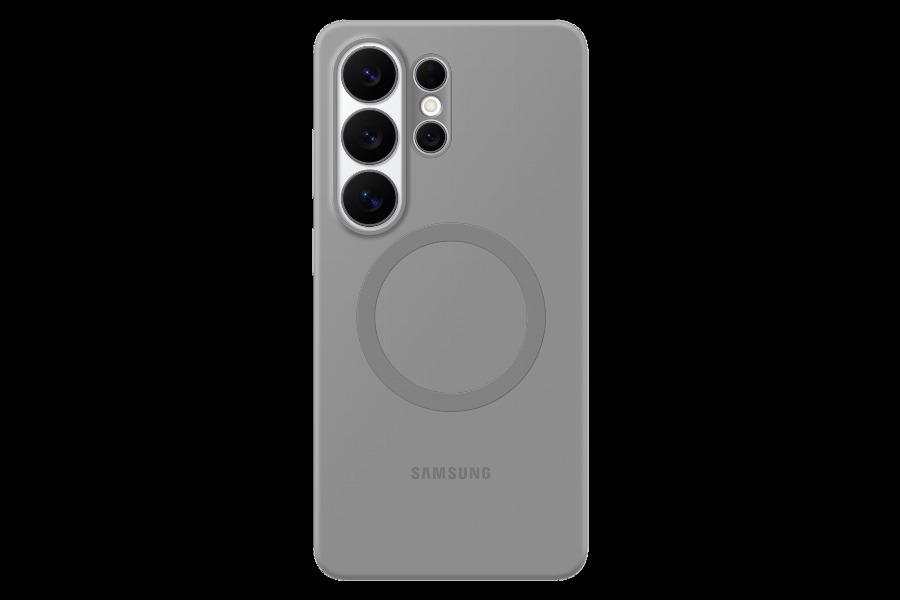 Samsung Galaxy S26 Ultra Siliconen Back Cover met Magneet Grijs