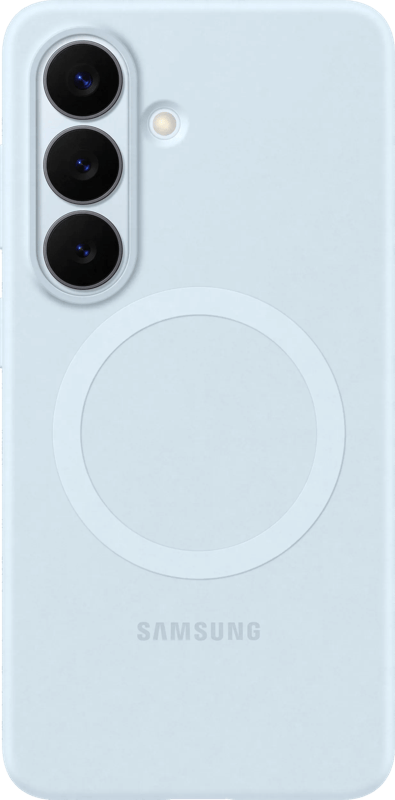Samsung Galaxy S26 Siliconen Back Cover met Magneet Blauw