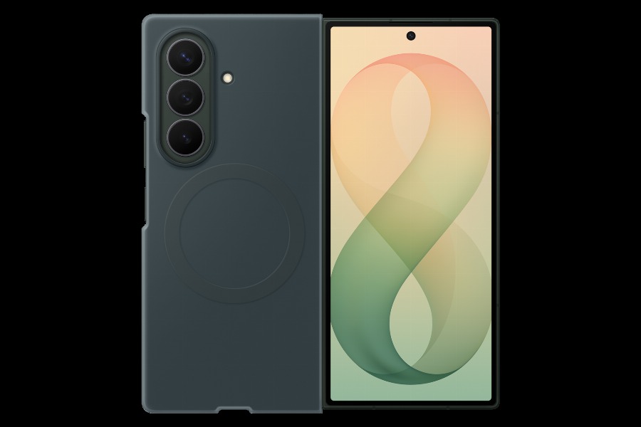 Samsung Galaxy Z Fold 8 Ultra Siliconen Back Cover met Magneet Groen