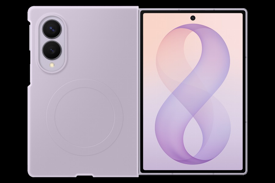 Samsung Galaxy Z Fold 8 Siliconen Back Cover met Magneet Paars