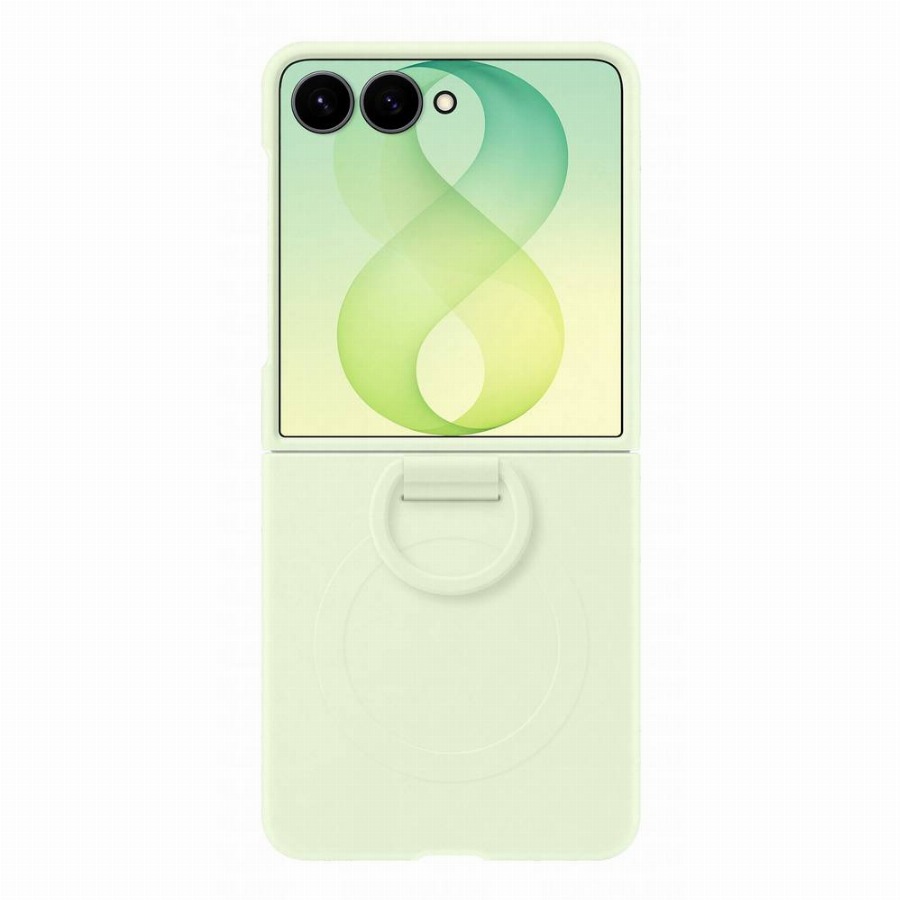 Samsung Galaxy Z Flip 8 Siliconen Back Cover met Magneet Groen