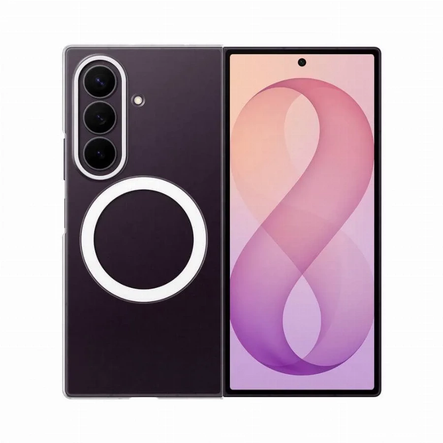 Samsung Galaxy Z Fold 8 Ultra Soft Case Back Cover met Magneet Transparant