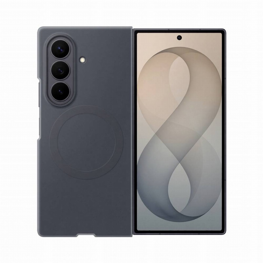 Samsung Galaxy Z Fold 8 Ultra Siliconen Back Cover met Magneet Zwart