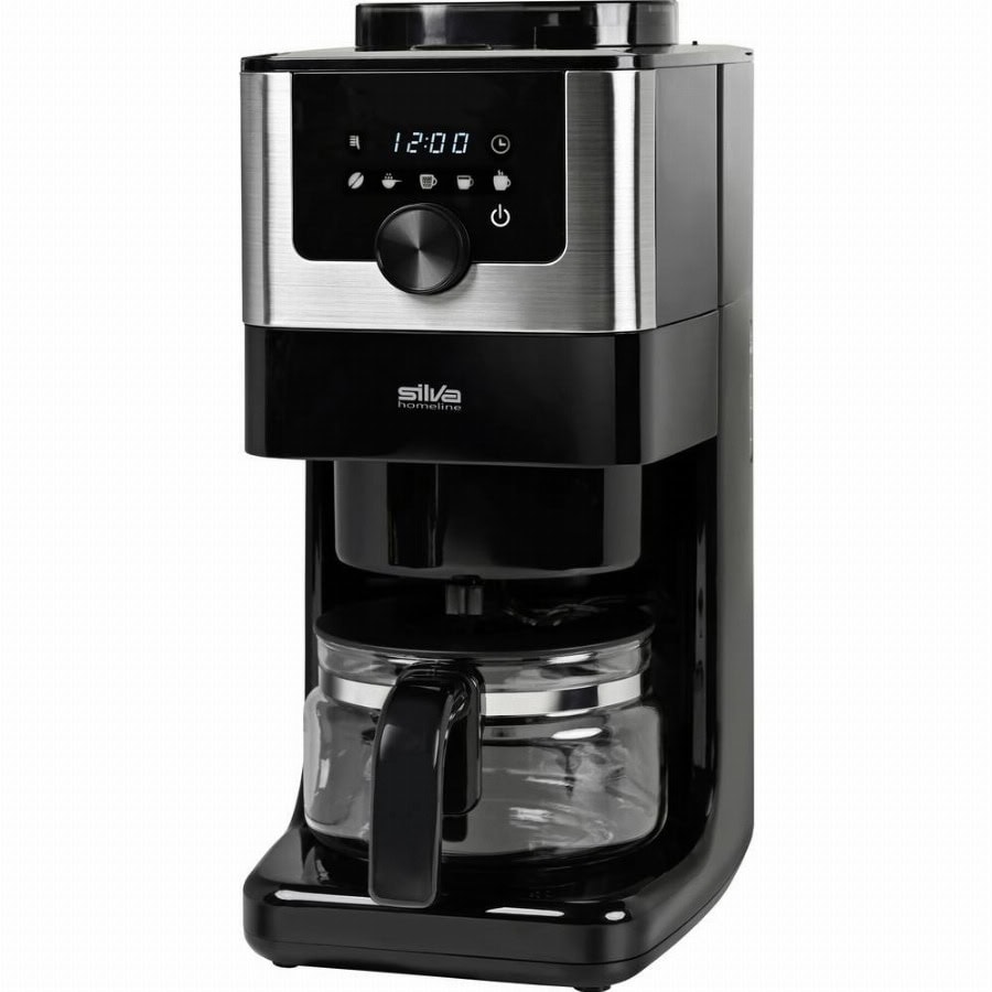 Silva Homeline KA-M 200 INOX Koffiezetapparaat Zwart, Inox Capaciteit koppen: 4 Display, Glazen kan, Met filterkoffie-functie, Timerfunctie, Warmhoudfunctie