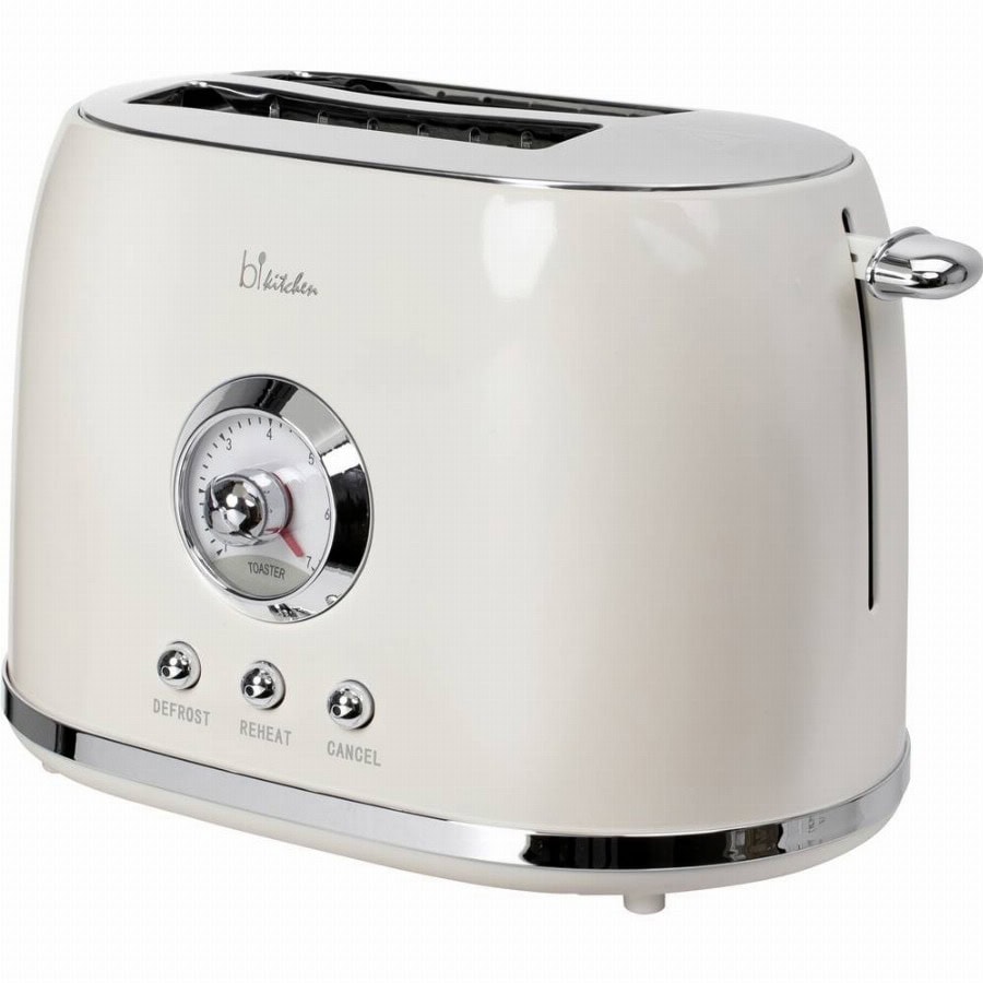 BiKitchen nostalgia 200 Broodrooster Toastfunctie Crèmewit (glanzend)