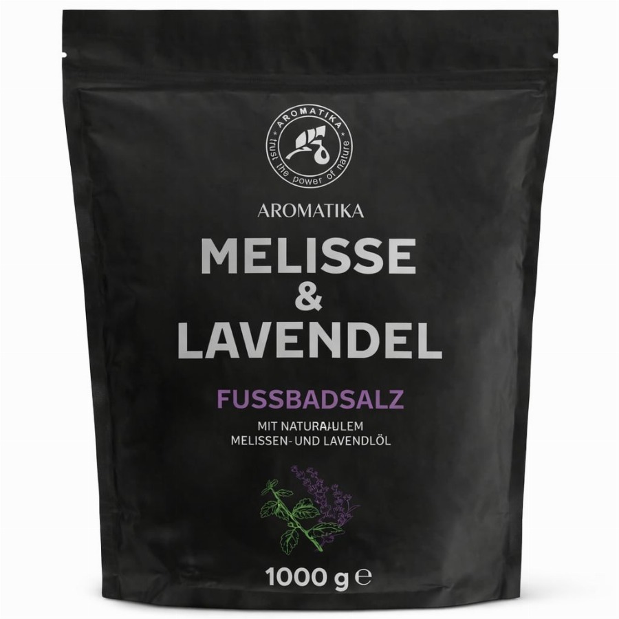 AROMATIKA Voetbadzout met Zeezout en Etherische Lavendelolie & Citroenmelisseolie 1000