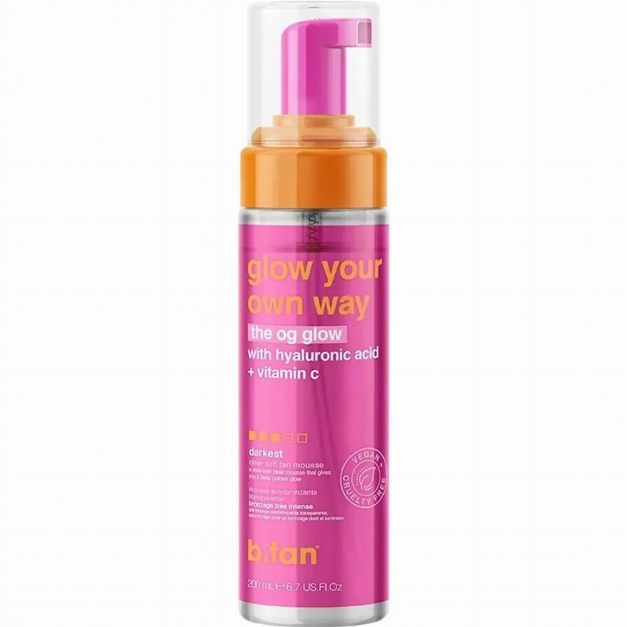 B.tan Glow Your Own Way Zelfbruinende mousse – Natuurlijke bruine teint 200 Doseerschuim