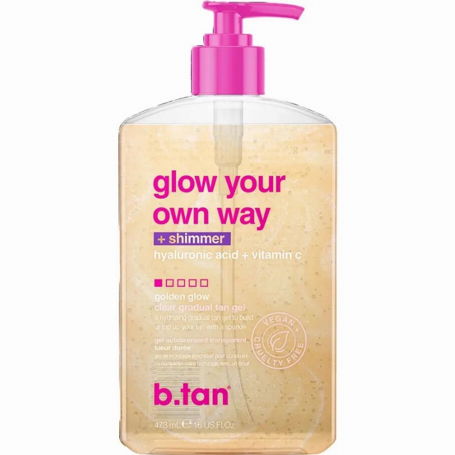 B.tan Glow Your Own Way Shimmer – Glanzende bruiningslotion 473 Gel