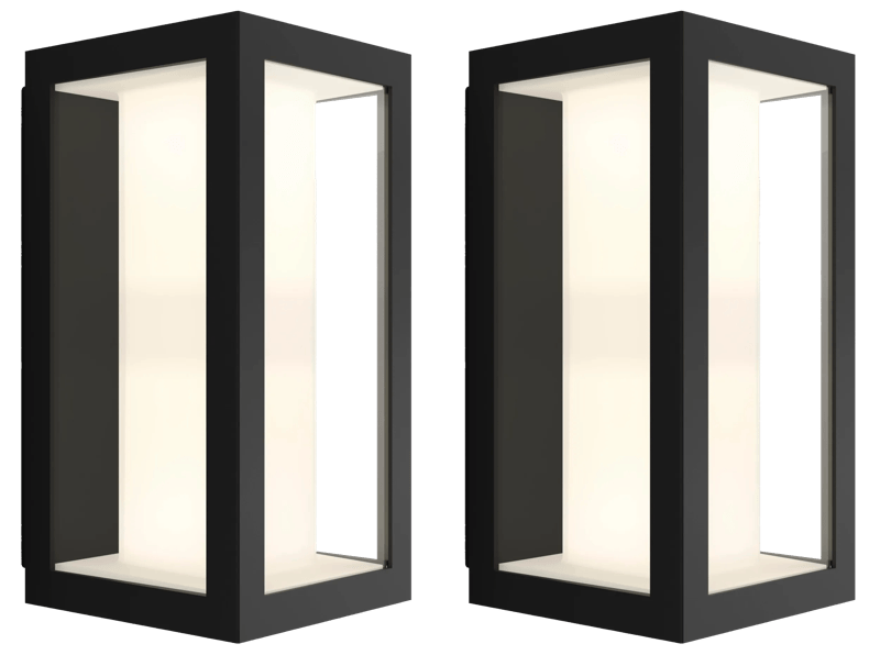 Philips Hue Impress muurlamp White and Color zwart smal duo pack